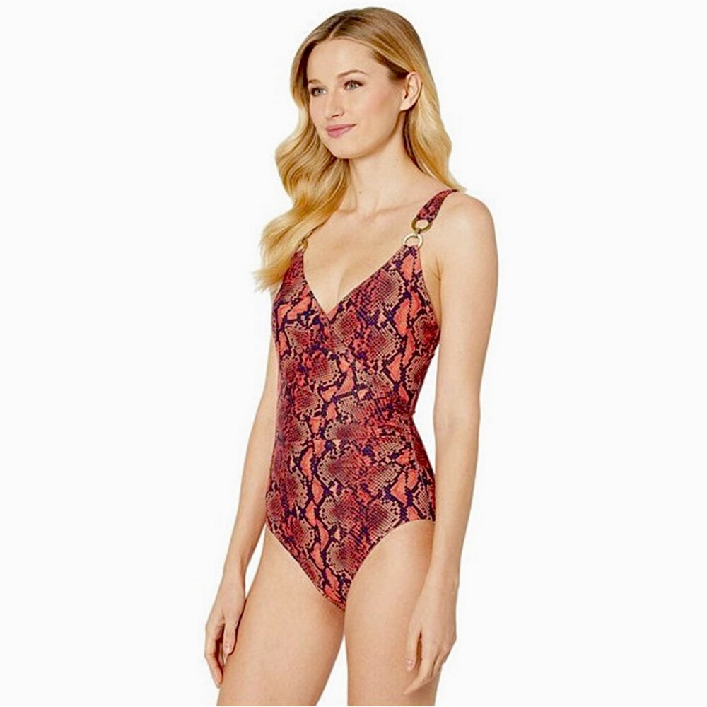 New MICHAEL MICHAEL KORS Persimmon Cruise one-piece swimsuit